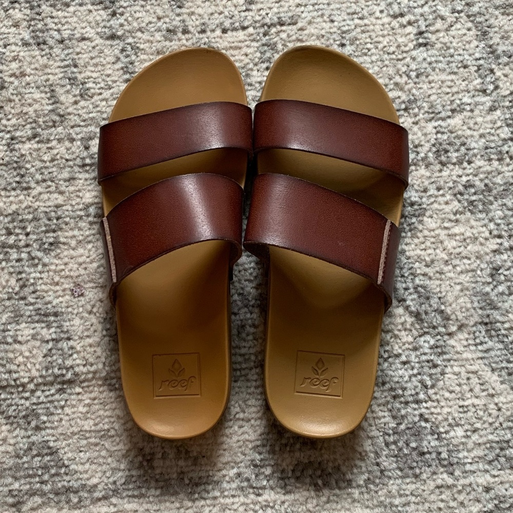 Reef Women’s cushion vista slides, size 5, brown